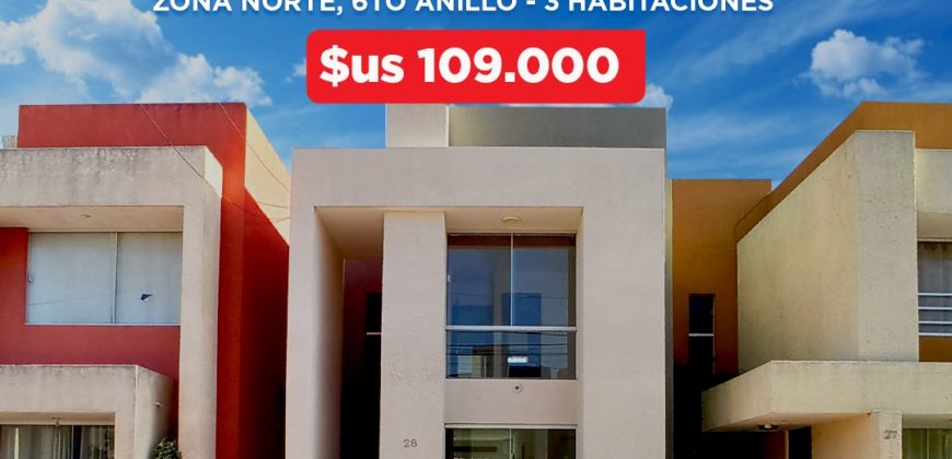 CASA EN CONDOMINIO ZONA NORTE