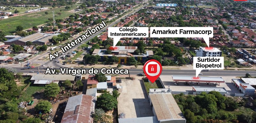 TERRENO SOBRE AVENIDA VIRGEN DE COTOCA