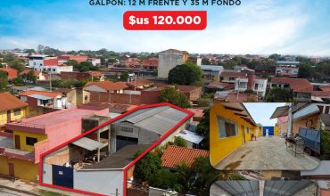 120K – GALPON EN VENTA ZONA SUR – SANTOS DUMONT 4TO Y 5TO ANILLO