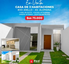 ALEMANA CASA EN VENTA 8vo. ANILLO
